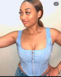 Date Night Denim corset top