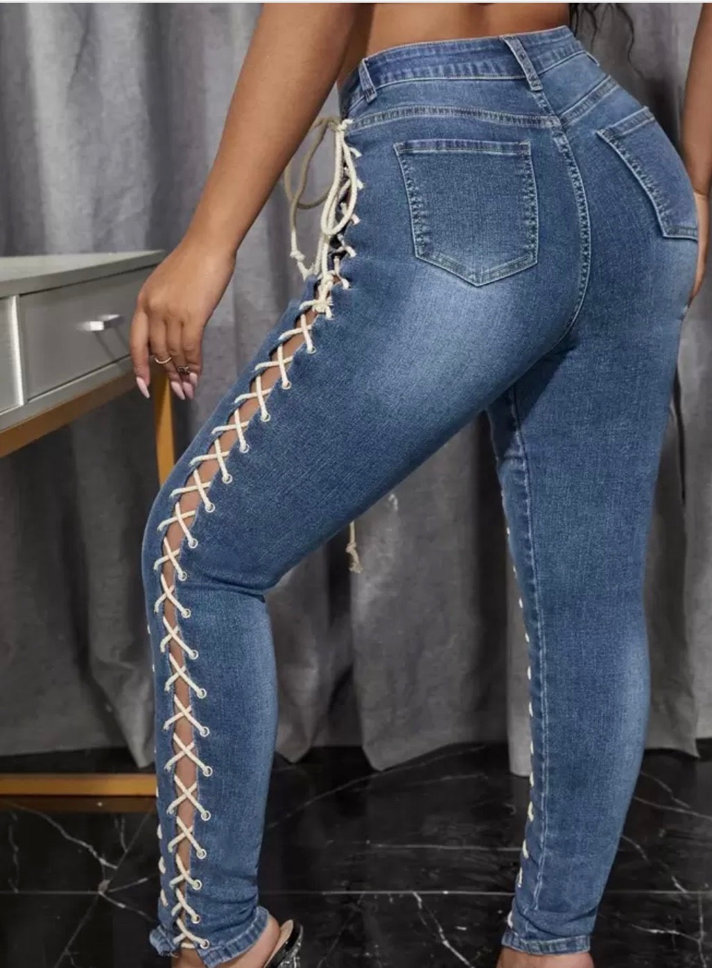 Lace Me Up Jeans