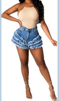 Shake it up Shorts- Light Wash